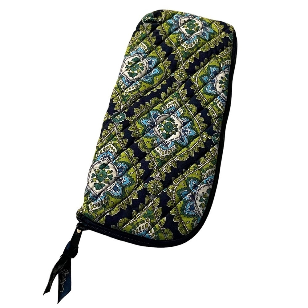 Vera Bradley Cambridge Sherry Zip Quilted Cosmetic Case Bag Hot Tool